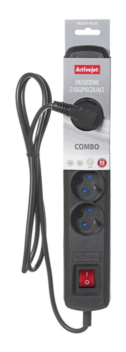 EAN 5901443113362 - Activejet ACP-5GN 3M CZ base múltiple 5 salidas AC Interior Negro imagen 4