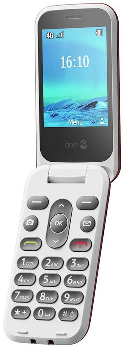 EAN 7322460087142 - Doro 2820 7,11 cm (2.8") 116,9 g Rojo, Blanco Teléfono básico imagen 3