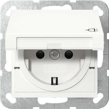 EAN 4010337094401 - GIRA System 55 toma de corriente Schuko Blanco imagen 1