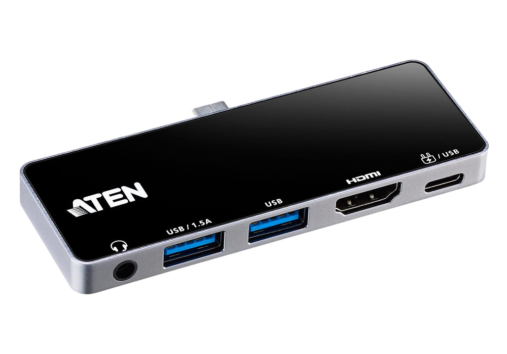 EAN 4710469340635 - ATEN UH3238 estación dock para móvil Tableta/Smartphone Negro, Plata imagen 4