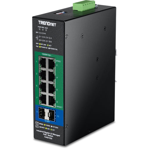 EAN 710931163247 - Trendnet TI-PG103I switch Gestionado Gigabit Ethernet (10/100/1000) Energía sobre Ethernet (PoE) Negro imagen 1