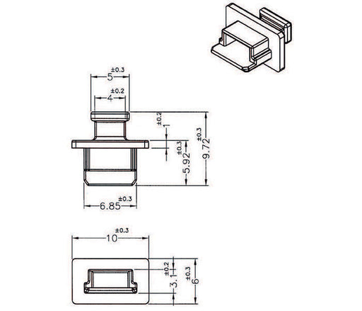 EAN 4043619640119 - DeLOCK 64011 tapa de seguridad para enchufe USB Mini-B Negro 10 pieza(s) imagen 2