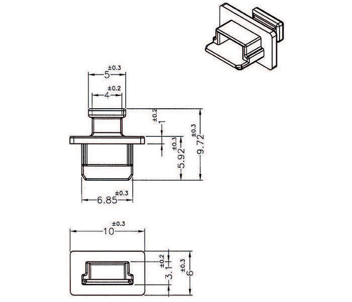 EAN 4043619640119 - DeLOCK 64011 tapa de seguridad para enchufe USB Mini-B Negro 10 pieza(s) imagen 2