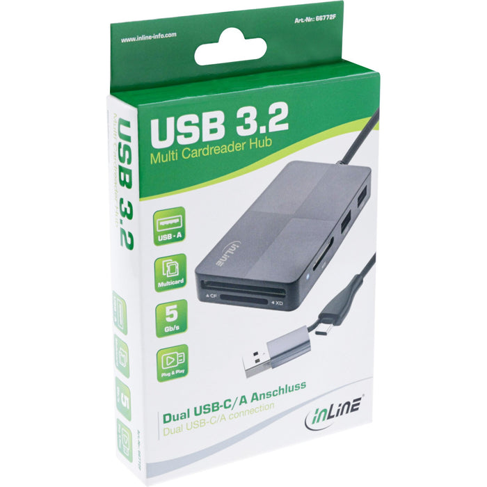 EAN 4043718317011 - InLine 66772F lector de tarjeta USB Gris imagen 6