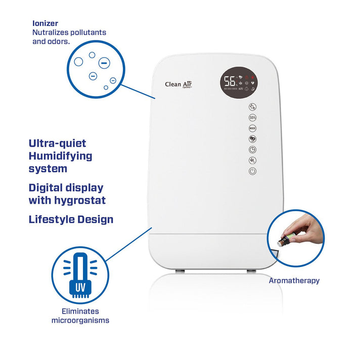 EAN 8718546312182 - Clean Air Optima CA-607W humidificador Ultrasónica 5,5 L Blanco 25 W imagen 3