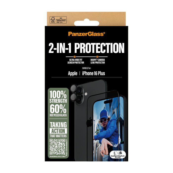 EAN 5715685005787 - PanzerGlass ® 2-in-1 Bundle iPhone 16 Plus Protector de pantalla Apple 1 pieza(s) imagen 3