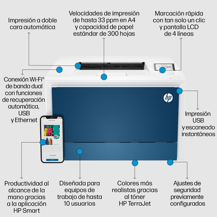 EAN 196068347581 - HP Color LaserJet Pro 4202dw Printer 600 x 600 DPI A4 Wifi imagen 8