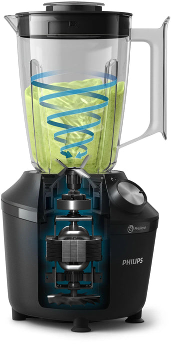 EAN 8720389001987 - Philips 3000 series HR2191/01 licuadora 2 L Batidora de vaso 600 W Negro, Transparente imagen 5