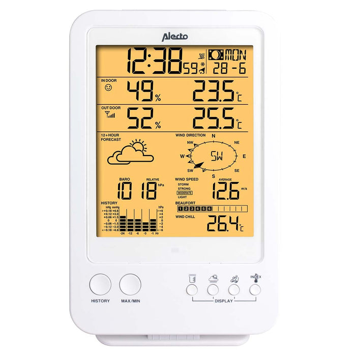 EAN 8712412571260 - Alecto WS-4800 estación meteorológica digital Blanco LCD Batería imagen 2