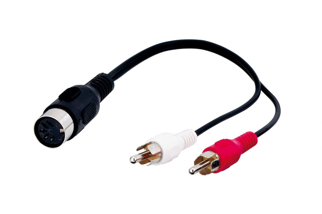 EAN 4040849500046 - Goobay 50004 cable de audio 0,2 m DIN (5-pin) 2 x RCA Negro, Rojo, Blanco imagen 1