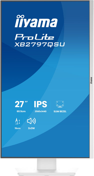 EAN 4948570125883 - iiyama ProLite XB2797QSU-W1 pantalla para PC 68,6 cm (27") 2560 x 1440 Pixeles Quad HD LED Blanco imagen 4