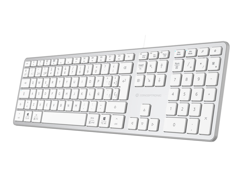 EAN 4015867245378 - Conceptronic KAYNE02WES teclado Universal USB QZERTY Español Blanco imagen 7