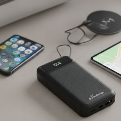 EAN 4262543442266 - MediaRange MRMA756 batería externa Polímero de litio 20000 mAh Negro imagen 3