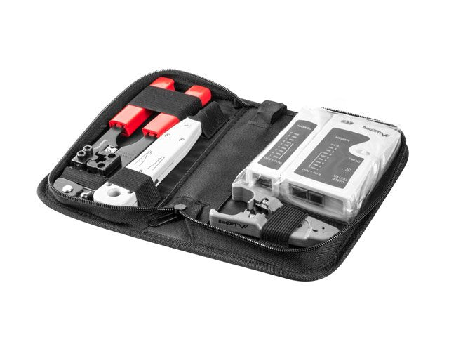 EAN 5901969404333 - Lanberg KIT DE HERRAMIENTAS PARA REDES NT-0301 - TESTER - PELACABLES - CRIMPADORA - HERRAMIENTA DE I imagen 2