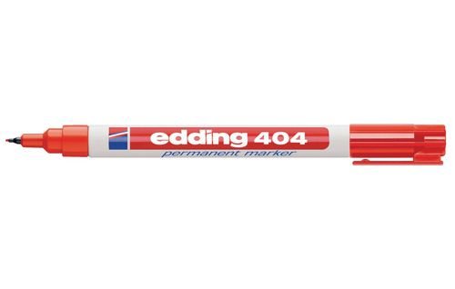 EAN 4004764028351 - Edding 404 marcador permanente Punta redonda Rojo 1 pieza(s) imagen 1