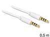 EAN 4043619834396 - DeLOCK 3.5mm - 3.5mm, 0.5m cable de audio 0,5 m 3,5mm Blanco imagen 1