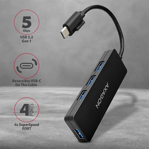 EAN 8595247904379 - Axagon HUE-G1C hub de interfaz USB 3.2 Gen 1 (3.1 Gen 1) Type-C 5000 Mbit/s Negro imagen 2