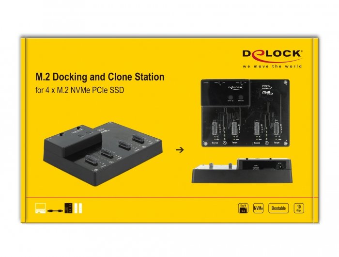 EAN 4043619641246 - DeLOCK 64124 base de conexión para disco duro USB 3.2 Gen 2 (3.1 Gen 2) Type-C Negro imagen 8