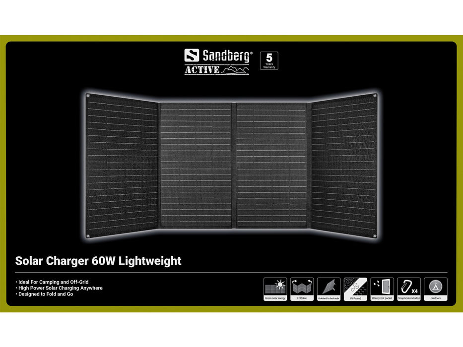 EAN 5705730421433 - Sandberg 421-43 cargador de dispositivo móvil Universal Negro Solar Exterior imagen 7