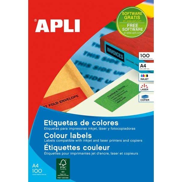 EAN 8410782129769 - APLI 12976 etiqueta de impresora Amarillo imagen 1