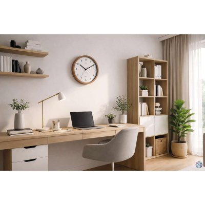EAN 4002390096355 - MAUL 9051476 reloj de mesa o pared Reloj de cuarzo Alrededor Blanco, Madera imagen 3