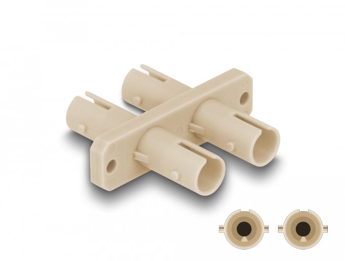 EAN 4043619879359 - DeLOCK 87935 adaptador de fibra óptica ST/ST 1 pieza(s) Beige imagen 1