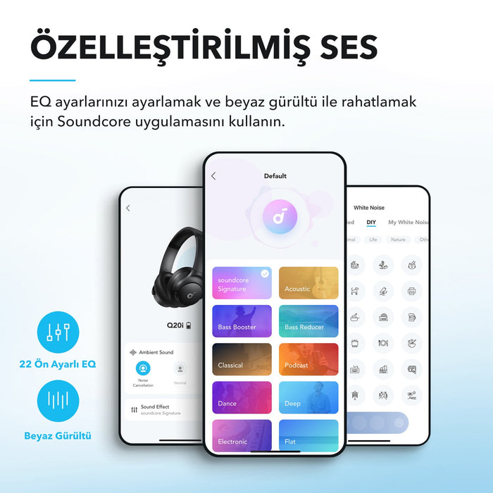 EAN 194644186913 - Soundcore Q20i Beyaz Auriculares Alámbrico Diadema Llamadas/Música USB Tipo C Bluetooth Blanco imagen 8