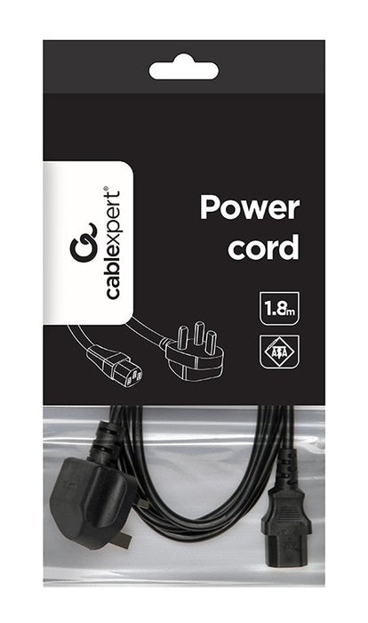 EAN 8716309021852 - Gembird PC-187 cable de transmisión Negro 1,8 m C13 acoplador 3 pines imagen 3