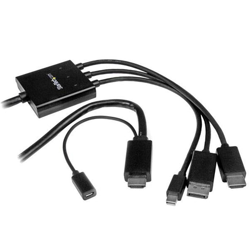 EAN 0065030862844 - StarTech.com DPMDPHD2HD adaptador de cable de vídeo DisplayPort + Mini DisplayPort + HDMI HDMI + USB Negr imagen 1