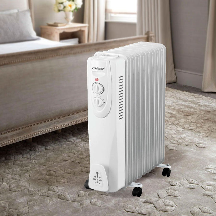 EAN 4820096551554 - Maestro MR-950-9 calefactor eléctrico Interior Blanco 2000 W Radiador de aceite eléctrico imagen 2