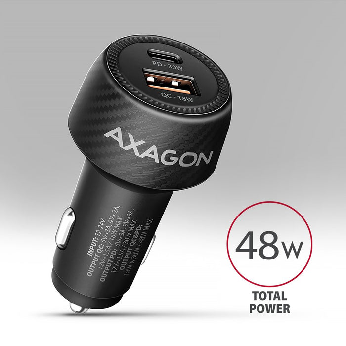 EAN 8595247909121 - Axagon PWC-PQ48 cargador de dispositivo móvil Universal Negro Encendedor de cigarrillos Carga rápida Auto imagen 2