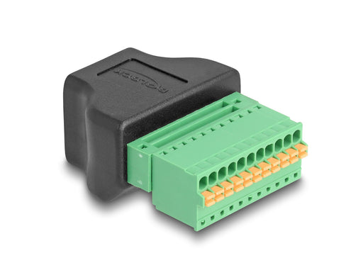 EAN 4043619662449 - DeLOCK 66244 cambiador de género para cable 11 pin terminal block Negro, Verde imagen 2