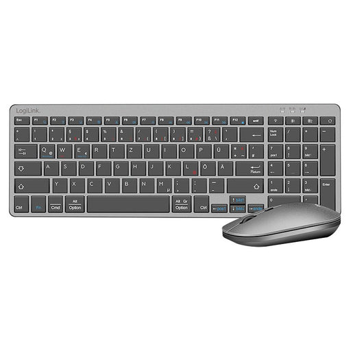EAN 4052792074703 - LogiLink ID0215 teclado Ratón incluido Hogar / Oficina Bluetooth QWERTZ Alemán Antracita, Gris imagen 1