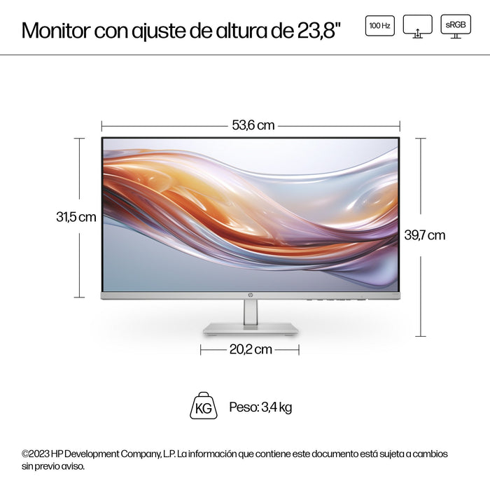 EAN 0197498936918 - HP Series 5 23.8 inch FHD Height Adjust Monitor - 524sh pantalla para PC 60,5 cm (23.8") 1920 x 1080 Pixe imagen 9
