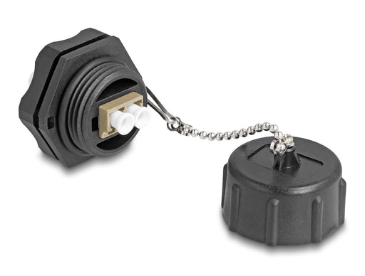 EAN 4043619878857 - DeLOCK 87885 adaptador de fibra óptica LC/LC 1 pieza(s) Beige, Negro imagen 2