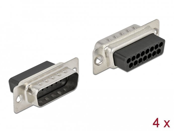 EAN 4043619667093 - DeLOCK 66709 conector D-Sub 15 pin Negro, Plata imagen 1