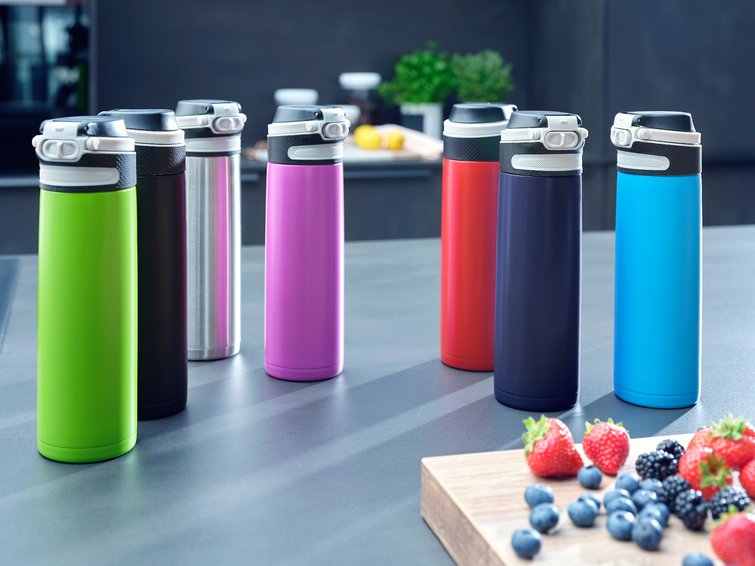 EAN 4006501032751 - Leifheit 03275 taza de viaje 600 ml Negro, Azul Acero inoxidable imagen 7