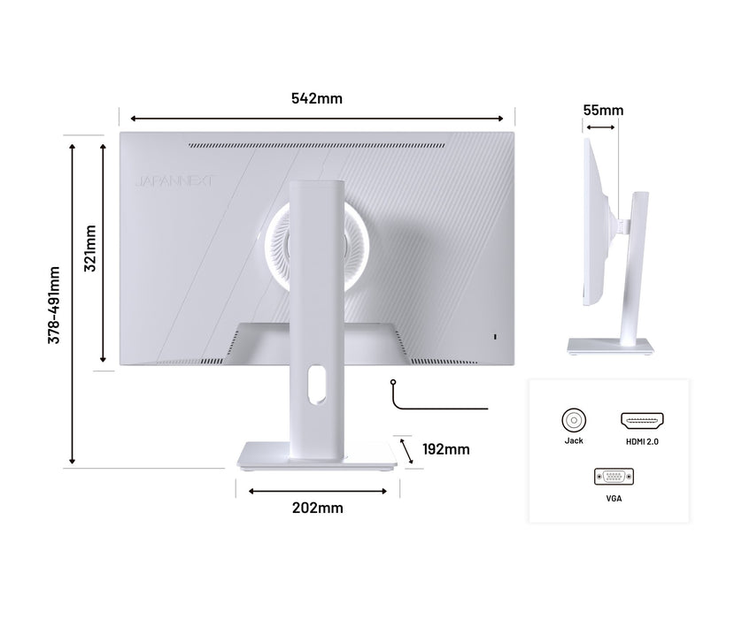 EAN 4589511175699 - JAPANNEXT JN-I238FHD120F-HSP-W pantalla para PC 60,5 cm (23.8") 1920 x 1080 Pixeles Full HD LCD Blanco imagen 4