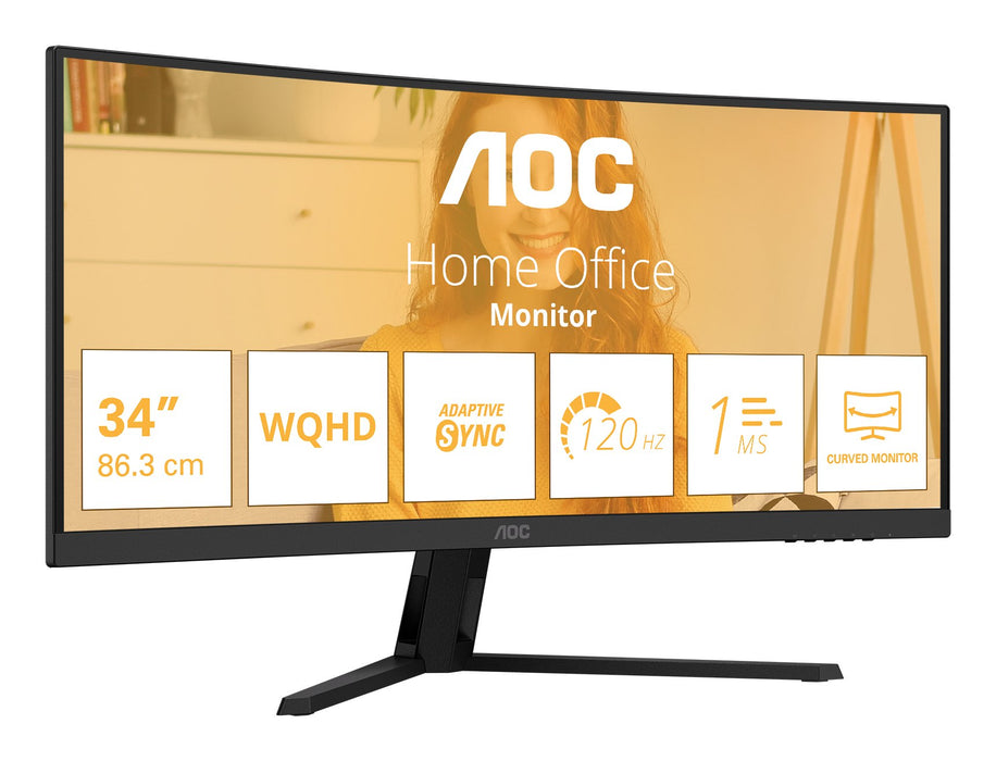 EAN 4038986113250 - AOC B3 CU34B3E pantalla para PC 86,4 cm (34") 3440 x 1440 Pixeles Wide Quad HD LED Negro imagen 2