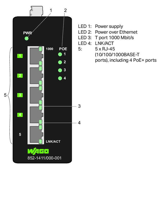 EAN 4055143933179 - Wago 852-1411/000-001 switch Negro imagen 2