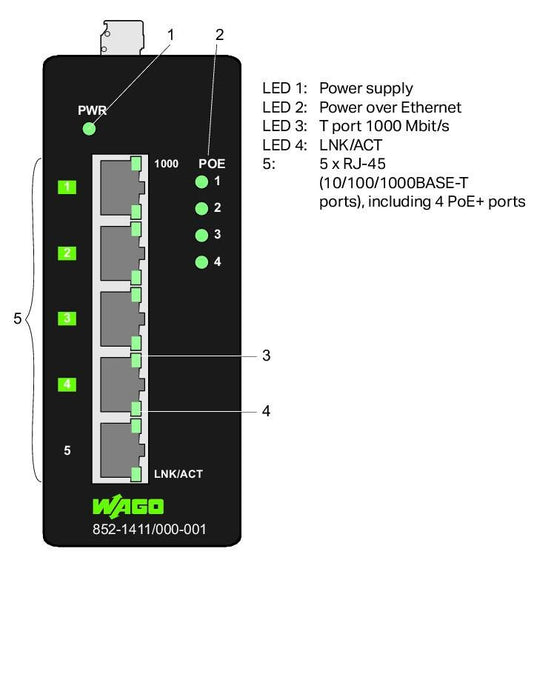 EAN 4055143933179 - Wago 852-1411/000-001 switch Negro imagen 2