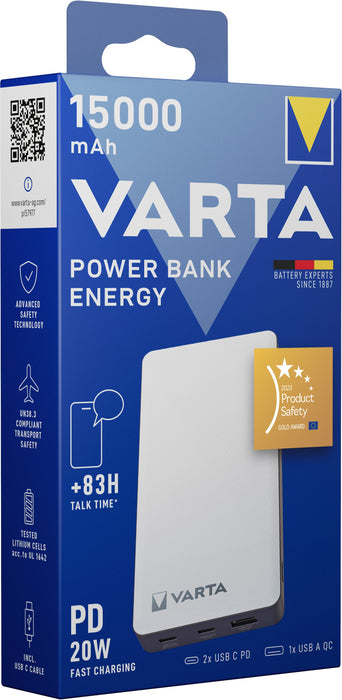 EAN 4008496018987 - Varta Energy 15000 Polímero de litio 15000 mAh Negro, Blanco imagen 6