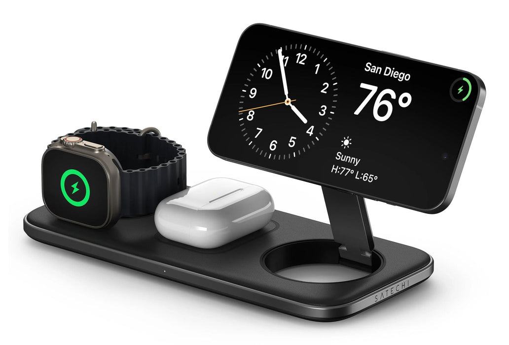 EAN 810086361861 - Satechi Qi2 Trio Reloj inteligente, Auriculares, Smartphone Gris USB Cargador inalámbrico Interior imagen 4
