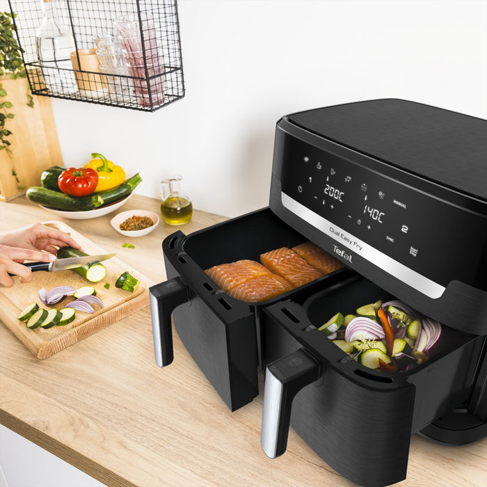 EAN 3045380026667 - Tefal Easy Fry Dual XXL EY9428E0 freidora Doble 11 L Independiente 2020 W Freidora de aire caliente Negro imagen 4