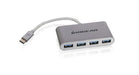 EAN 881317513748 - iogear HUB-C USB 3.2 Gen 2 (3.1 Gen 2) Type-C 5000 Mbit/s Plata imagen 1