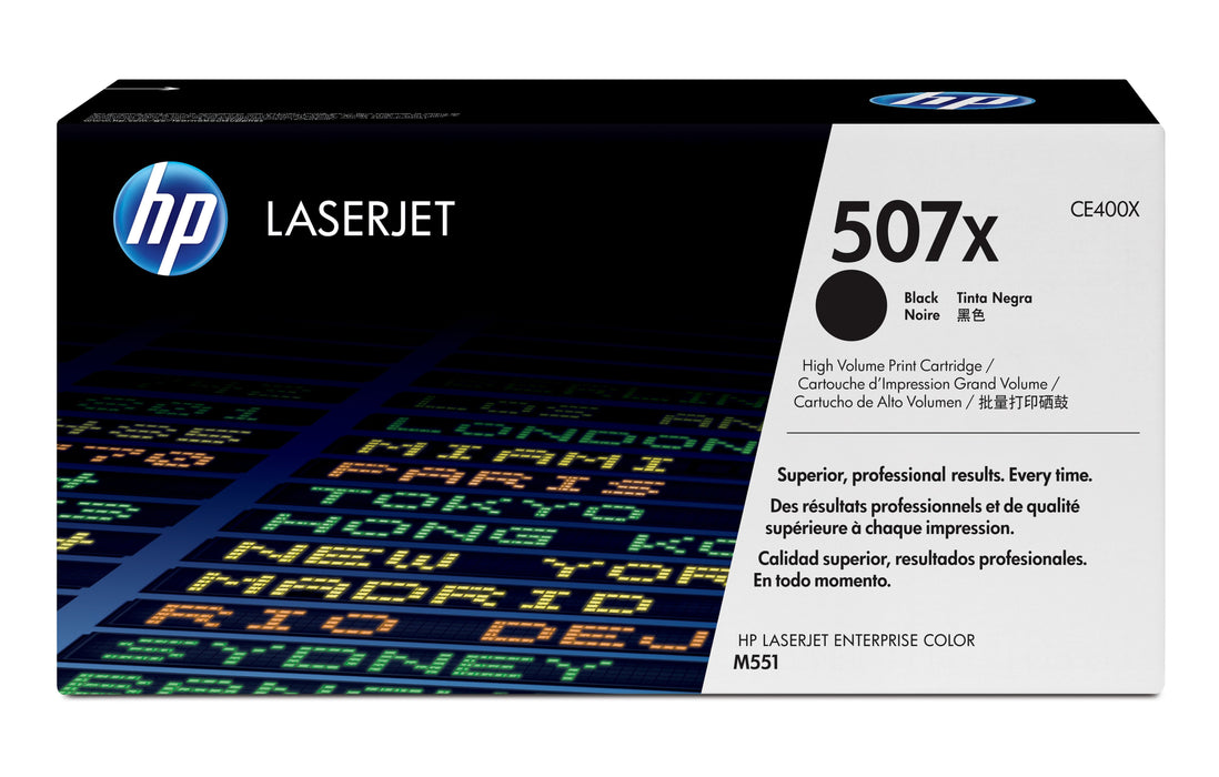 EAN 0884962554562 - HP 507X High Yield Black Original LaserJet Toner Cartridge cartucho de tóner 1 pieza(s) imagen 1
