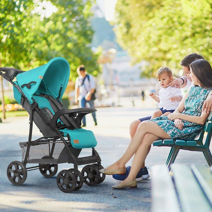 EAN 5902581656438 - Lionelo Emma Plus Sillita de paseo ligera 1 Asiento(s) Negro, Turquesa imagen 9