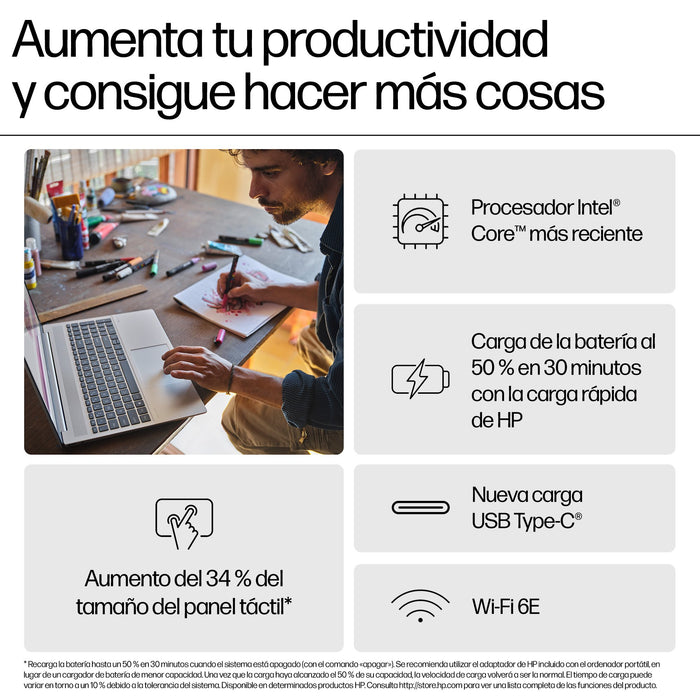 EAN 0198701239529 - HP Pavilion 16-af0025ns Intel Core Ultra 5 125U Portátil 40,6 cm (16") 2K 16 GB LPDDR5x-SDRAM 512 GB SSD  imagen 9