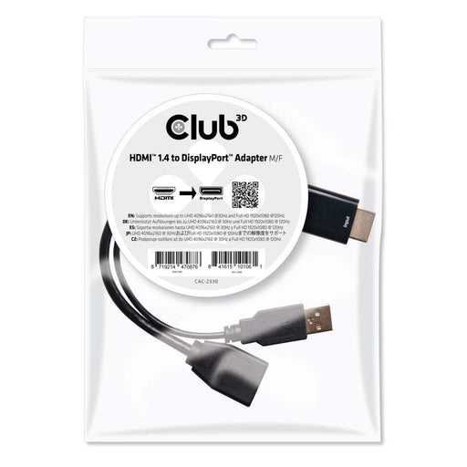 EAN 8719214470876 - CLUB3D CAC-2330 cambiador de género para cable Negro imagen 2