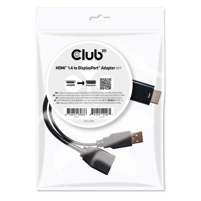 EAN 8719214470876 - CLUB3D CAC-2330 cambiador de género para cable Negro imagen 2